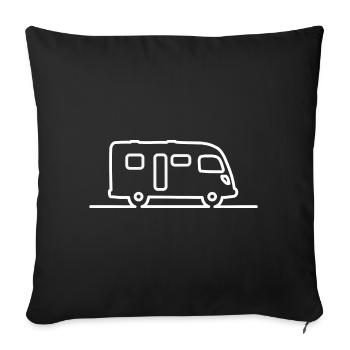 Motorhome Fully Integrated - Contour White - Sofa pillowcase 17,3'' x 17,3'' (45 x 45 cm) - black - Front