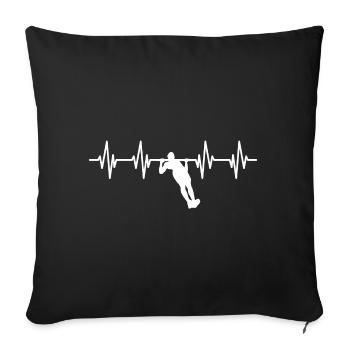 calisthenics body weight dips chin-up calisthenic - Sofa pillowcase 17,3'' x 17,3'' (45 x 45 cm) - black - Front