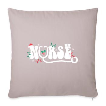Nurse Christmas Outfit - Sofa pillowcase 17,3'' x 17,3'' (45 x 45 cm) - light taupe - Front