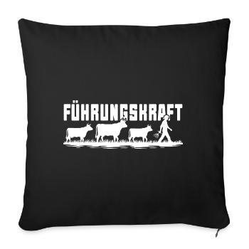 Landwirt Bauer Viehzüchter Milchbauer Geschenkidee - Sofakissenbezug 45 x 45 cm - Schwarz - Vorne