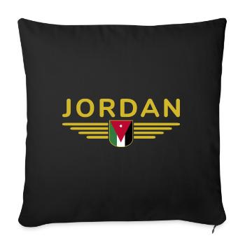 Jordan Amman Fan Outfit T-Shirt Design Gift - Housse de coussin décorative 45 x 45 cm - noir - Devant