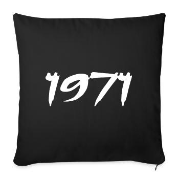 1971 54th Anniversary Gift 1971 Retro 1971 - Sofa pillowcase 17,3'' x 17,3'' (45 x 45 cm) - black - Front