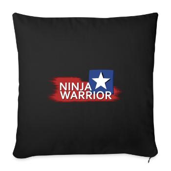 Ninja Warrior - Sofakissenbezug 45 x 45 cm - Schwarz - Vorne