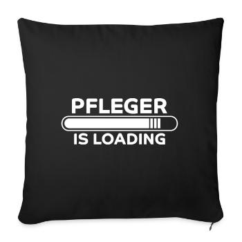 Pfleger Spruch Pflegekraft Lustig Pfleger Geschenk - Sofakissenbezug 45 x 45 cm - Schwarz - Vorne
