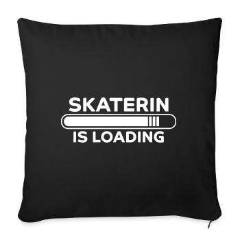 Skaterin Spruch Skating Lustiges Skaterin Geschenk - Sofakissenbezug 45 x 45 cm - Schwarz - Vorne