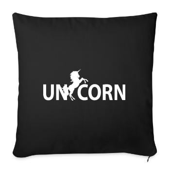 Unicorn - Silhouette - Sofakissenbezug 45 x 45 cm - Schwarz - Vorne