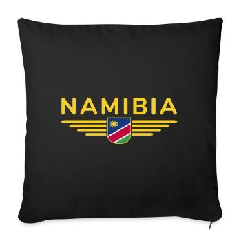 Namibia T-Shirt for Fans and Travelers - Sofa pillowcase 17,3'' x 17,3'' (45 x 45 cm) - black - Front