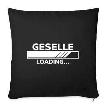 Geselle Spruch Lustiges Gesellenprüfung Geschenk - Sofakissenbezug 45 x 45 cm - Schwarz - Vorne