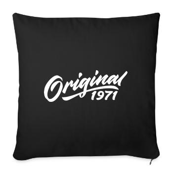 Original 1971 Birthday Gift 1971 - Sofa pillowcase 17,3'' x 17,3'' (45 x 45 cm) - black - Front