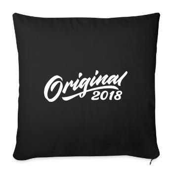 Original 2018 Birthday Gift 2018 - Sofa pillowcase 17,3'' x 17,3'' (45 x 45 cm) - black - Front