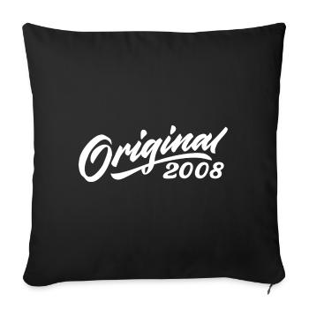 Original 2008 Birthday Gift 2008 - Sofa pillowcase 17,3'' x 17,3'' (45 x 45 cm) - black - Front
