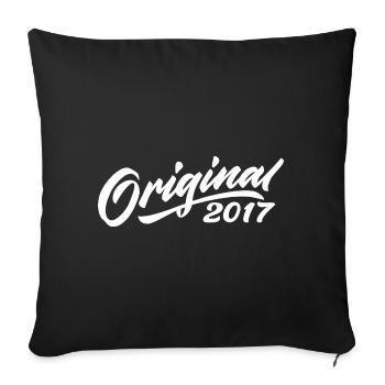 Original 2017 Cadeau D'anniversaire 2017 - Housse de coussin décorative 45 x 45 cm - noir - Devant