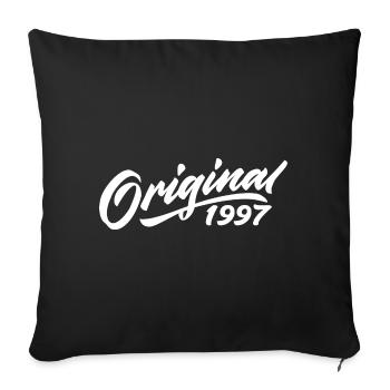 Original 1997 Birthday Gift 1997 - Sofa pillowcase 17,3'' x 17,3'' (45 x 45 cm) - black - Front