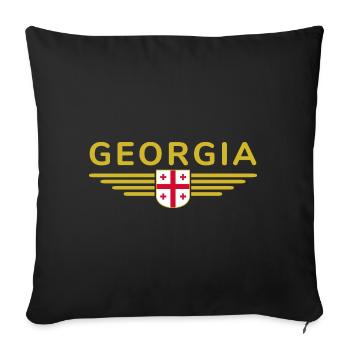 Georgia Design – Land of Contrasts - Sofa pillowcase 17,3'' x 17,3'' (45 x 45 cm) - black - Front