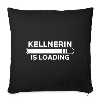 Kellnerin Spruch Kellner Beruf Kellnerin Geschenk - Sofakissenbezug 45 x 45 cm - Schwarz - Vorne