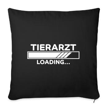 Tierarzt Spruch Beruf Lustiges Tierarzt Geschenk - Sofakissenbezug 45 x 45 cm - Schwarz - Vorne