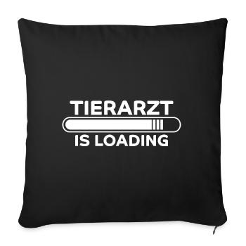 Tierarzt Spruch Beruf Lustiges Tierarzt Geschenk - Sofakissenbezug 45 x 45 cm - Schwarz - Vorne