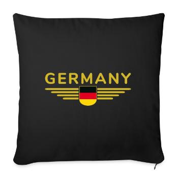 Allemagne T-Shirt Design Fierté et amour de la maison - Housse de coussin décorative 45 x 45 cm - noir - Devant