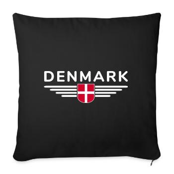 I Love Denmark, T-shirt de tenue design - Housse de coussin décorative 45 x 45 cm - noir - Devant