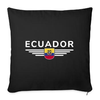 Ecuador Fans T-Shirt Design - Sofakissenbezug 45 x 45 cm - Schwarz - Vorne