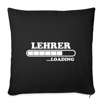 Lehrer Spruch Unterricht Lustiges Lehrer Geschenk - Sofakissenbezug 45 x 45 cm - Schwarz - Vorne
