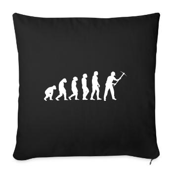 Evolution Bergmann - Sofakissenbezug 45 x 45 cm - Schwarz - Vorne