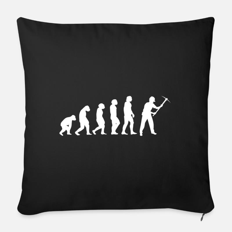 Evolution Bergmann - Sofakissenbezug 45 x 45 cm - Schwarz