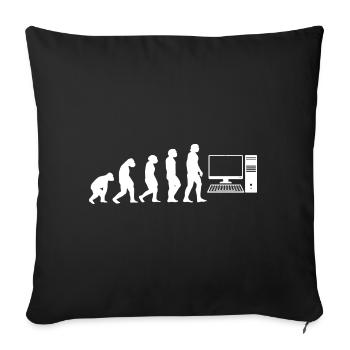 Evolution Programmierer - Sofakissenbezug 45 x 45 cm - Schwarz - Vorne