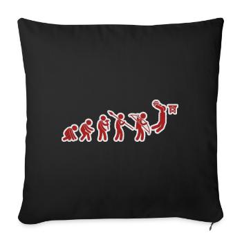 Evolution Basketball Red White Grunge - Sofakissenbezug 45 x 45 cm - Schwarz - Vorne