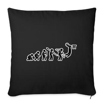 Evolution Basketball Black Grunge - Sofakissenbezug 45 x 45 cm - Schwarz - Vorne