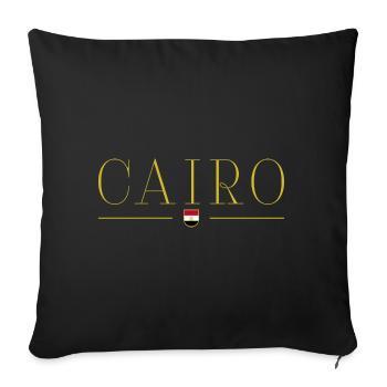 Cairo T-Shirt Outfit Design - Sofa pillowcase 17,3'' x 17,3'' (45 x 45 cm) - black - Front