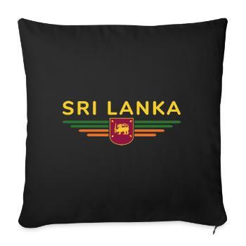 Sri Lanka Design – Experience Island Magic - Sofa pillowcase 17,3'' x 17,3'' (45 x 45 cm) - black - Front