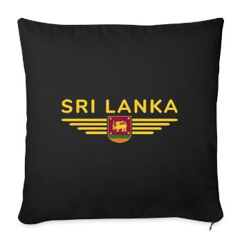 Sri Lanka Design – Experience Island Magic - Sofa pillowcase 17,3'' x 17,3'' (45 x 45 cm) - black - Front