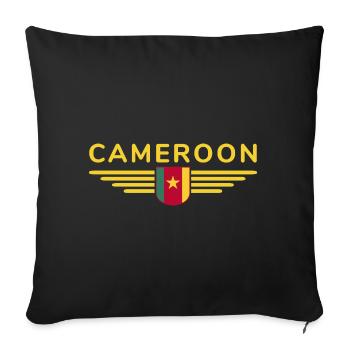 Cameroon Design – Pride and Diversity - Sofa pillowcase 17,3'' x 17,3'' (45 x 45 cm) - black - Front