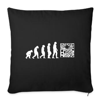Evolution Geocacher - Sofakissenbezug 45 x 45 cm - Schwarz - Vorne