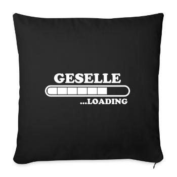Geselle Spruch Lustiges Gesellenprüfung Geschenk - Sofakissenbezug 45 x 45 cm - Schwarz - Vorne