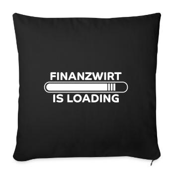 Finanzwirt Spruch Job Lustiges Finanzwirt Geschenk - Sofakissenbezug 45 x 45 cm - Schwarz - Vorne