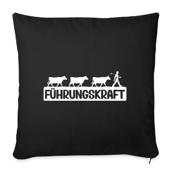 Führungskraft Kühe Landwirt Bauer Geschenkidee - Sofakissenbezug 45 x 45 cm - Schwarz - Vorne