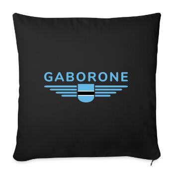 T-shirt Gaborone pour les supporters du Botswana - Housse de coussin décorative 45 x 45 cm - noir - Devant