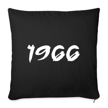 1966 59th Anniversary Gift 1966 Retro 1966 - Sofa pillowcase 17,3'' x 17,3'' (45 x 45 cm) - black - Front