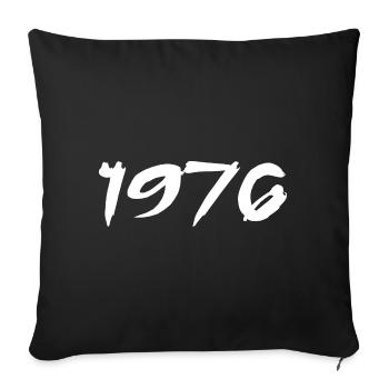 1976 Gift 49th Anniversary 1976 Retro 1976 - Sofa pillowcase 17,3'' x 17,3'' (45 x 45 cm) - black - Front