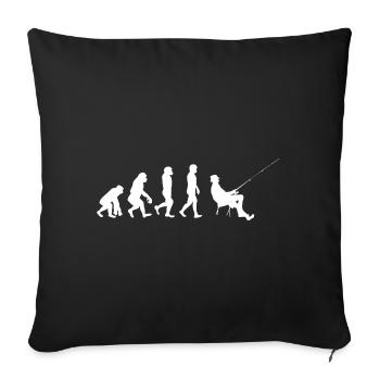 Evolution Pêcheur - Housse de coussin décorative 45 x 45 cm - noir - Devant