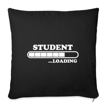 Student Spruch Uni Universität Student Geschenk - Sofakissenbezug 45 x 45 cm - Schwarz - Vorne