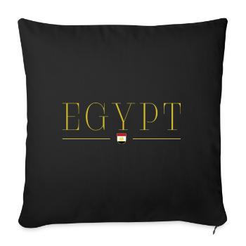 J’aime l’Égypte, T-shirt design de style élégance - Housse de coussin décorative 45 x 45 cm - noir - Devant