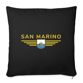 I Love San Marino, Elegance Style Design T-Shirt - Sofa pillowcase 17,3'' x 17,3'' (45 x 45 cm) - black - Front