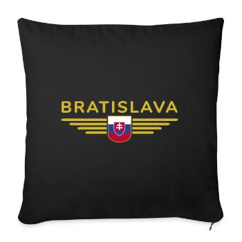 Bratislava, Slovaquie Style Design T-Shirt - Housse de coussin décorative 45 x 45 cm - noir - Devant