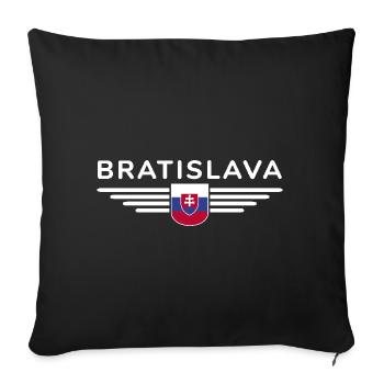Bratislava, Slovaquie Style Design T-Shirt - Housse de coussin décorative 45 x 45 cm - noir - Devant