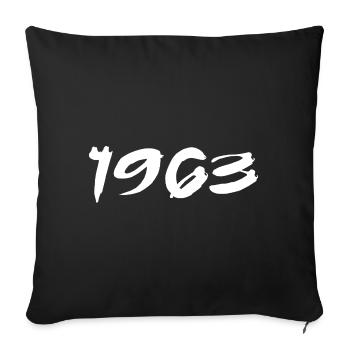 1963 Gift 62nd Anniversary 1963 Retro 1963 - Sofa pillowcase 17,3'' x 17,3'' (45 x 45 cm) - black - Front
