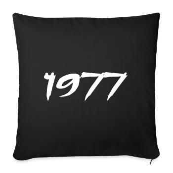 1977 48th Anniversary Gift 1977 Retro 1977 - Sofa pillowcase 17,3'' x 17,3'' (45 x 45 cm) - black - Front