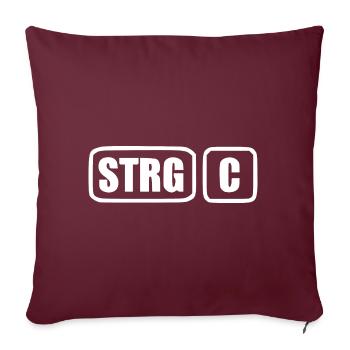 [Ctrl] [C] [white] - Sofa pillowcase 17,3'' x 17,3'' (45 x 45 cm) - burgundy - Front